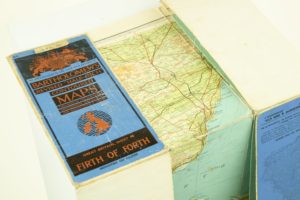 Firth of Forth, Folding Map mounted on cloth