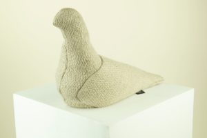 Flax Seed Pigeon, made of linen, stuffed with flax seeds